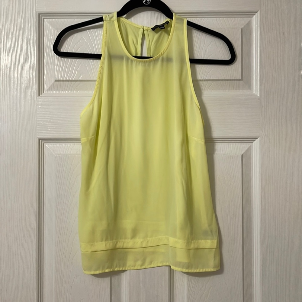 The Limited neon yellow blouse top size S